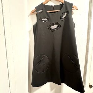 Vintage black shift mini dress